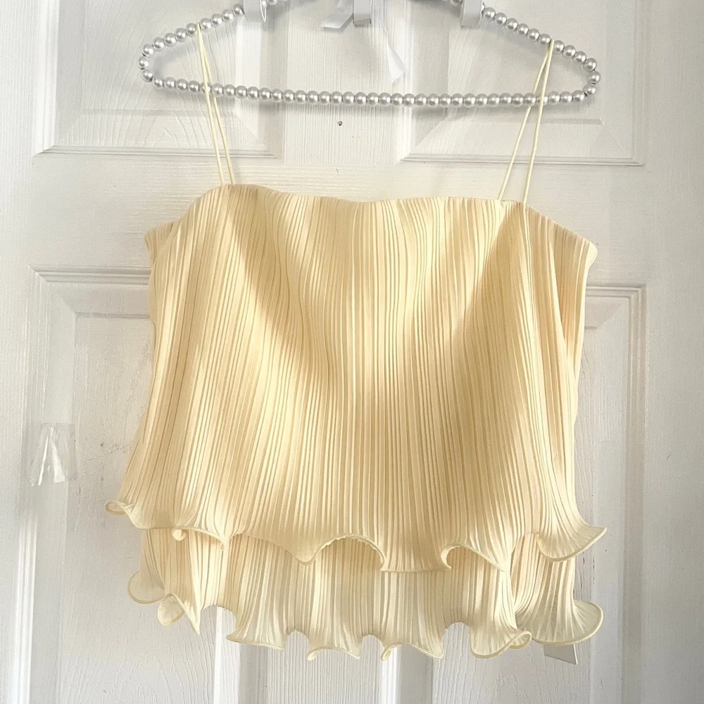 Commense Pleated Layered Ruffle Skirt Set - Picture 7 of 13